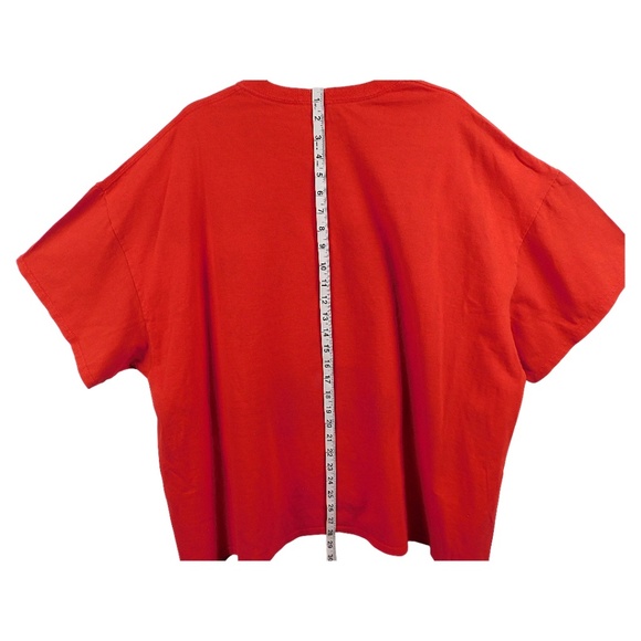 Germainer Oversized Red Graphic T-Shirt One Size - Picture 7 of 9